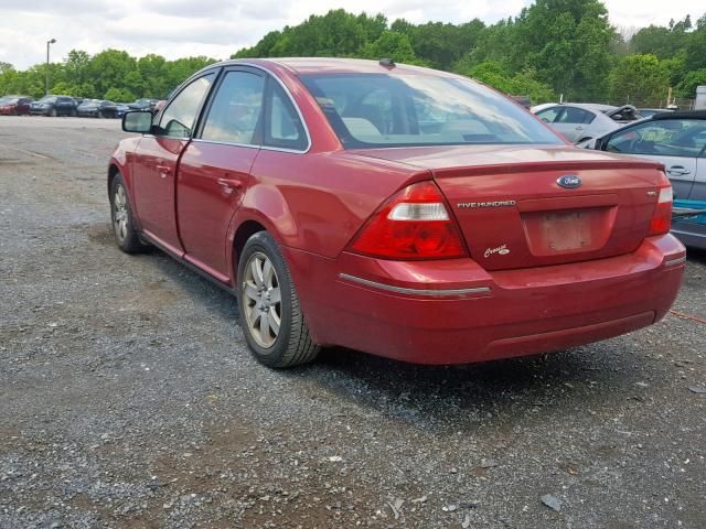 1FAFP24107G100837 - 2007 FORD FIVE HUNDR RED photo 3