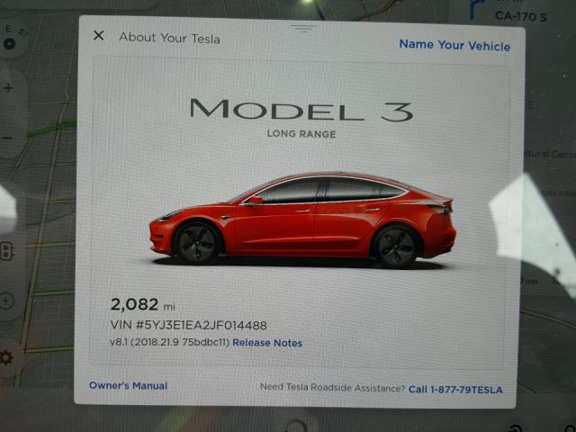 5YJ3E1EA2JF014488 - 2018 TESLA MODEL 3 RED photo 8