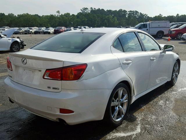 JTHBK262892088268 - 2009 LEXUS IS 250 WHITE photo 4