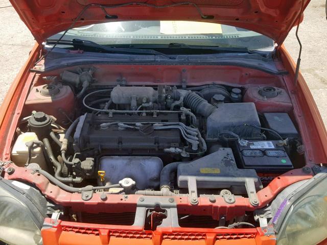 KMHCG35C23U250331 - 2003 HYUNDAI ACCENT GL RED photo 7