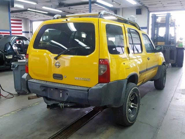 5N1ED28T62C603827 - 2002 NISSAN XTERRA XE YELLOW photo 4