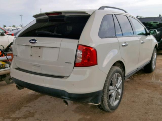 2FMDK3JC8BBB51221 - 2011 FORD EDGE SEL WHITE photo 4