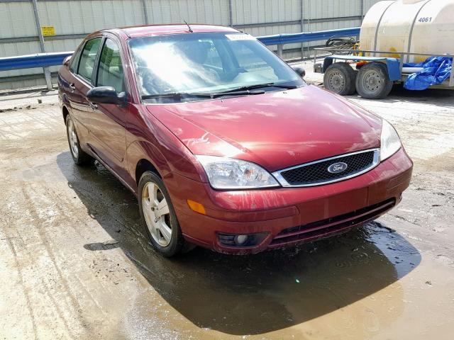 1FAFP34N47W333263 - 2007 FORD FOCUS ZX4 BURGUNDY photo 1