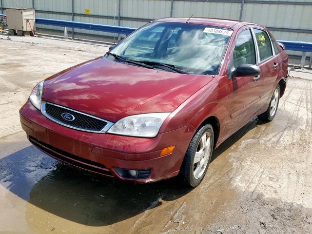 1FAFP34N47W333263 - 2007 FORD FOCUS ZX4 BURGUNDY photo 2