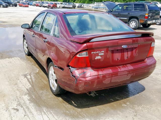 1FAFP34N47W333263 - 2007 FORD FOCUS ZX4 BURGUNDY photo 3