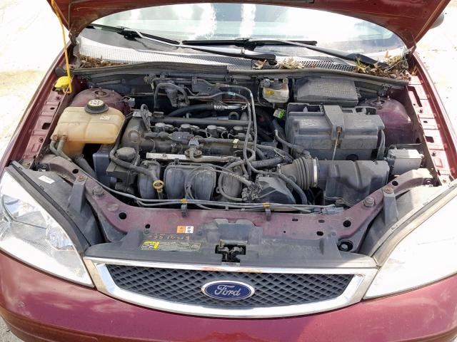 1FAFP34N47W333263 - 2007 FORD FOCUS ZX4 BURGUNDY photo 7