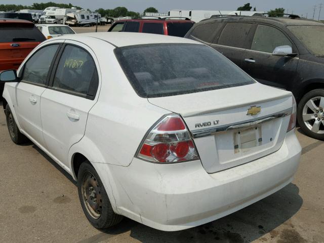 KL1TD56E99B614779 - 2009 CHEVROLET AVEO LS WHITE photo 3
