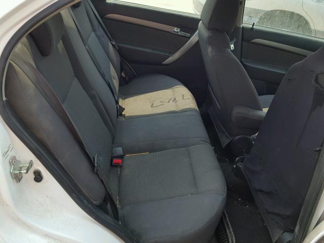 KL1TD56E99B614779 - 2009 CHEVROLET AVEO LS WHITE photo 6