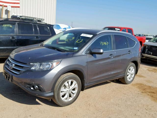 2HKRM4H7XDH611747 - 2013 HONDA CR-V EXL CHARCOAL photo 2