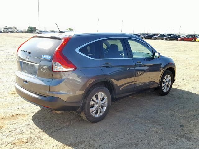 2HKRM4H7XDH611747 - 2013 HONDA CR-V EXL CHARCOAL photo 4