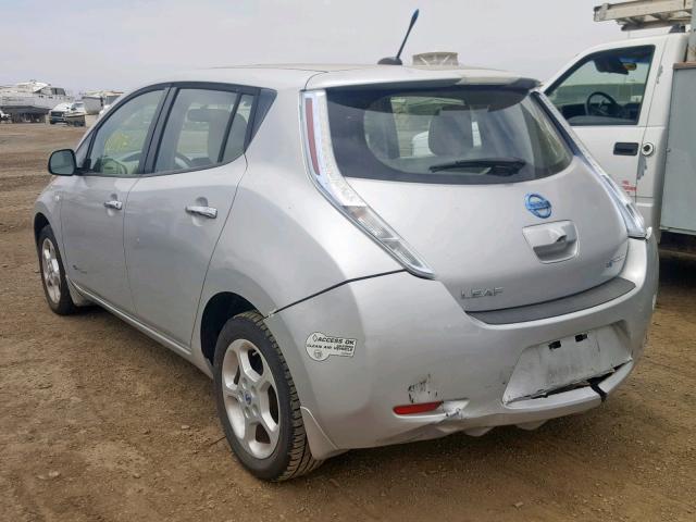 JN1AZ0CP8CT015693 - 2012 NISSAN LEAF SV SILVER photo 3