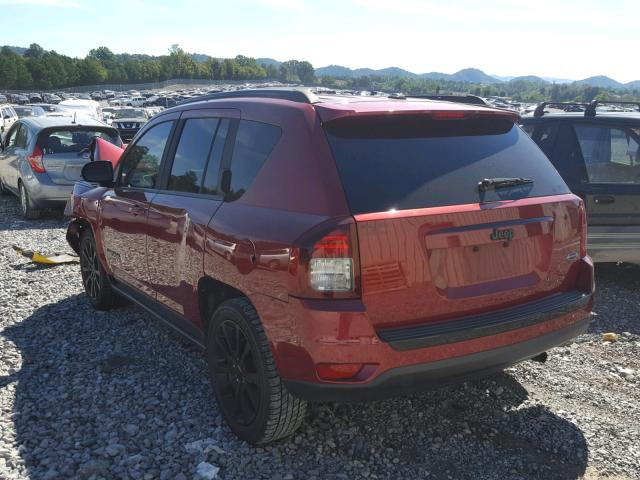 1C4NJCBA4ED662724 - 2014 JEEP COMPASS SP RED photo 3