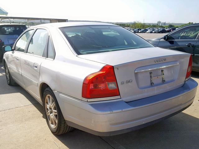 YV1TS592451405623 - 2005 VOLVO S80 2.5T SILVER photo 3