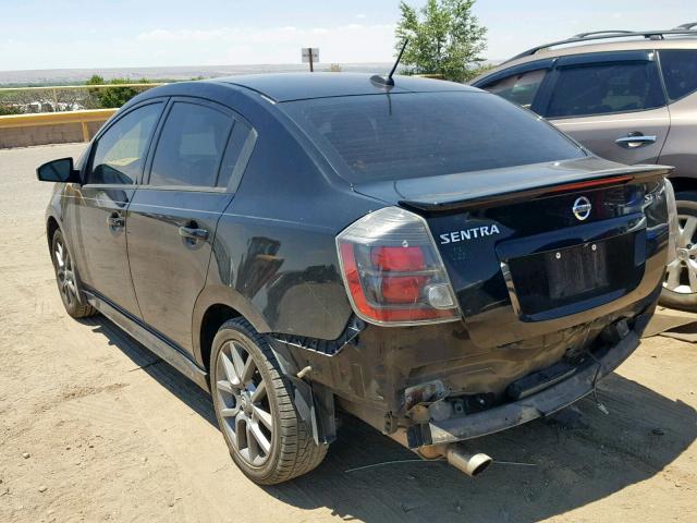 3N1BB6AP3CL651747 - 2012 NISSAN SENTRA SE- BLACK photo 3