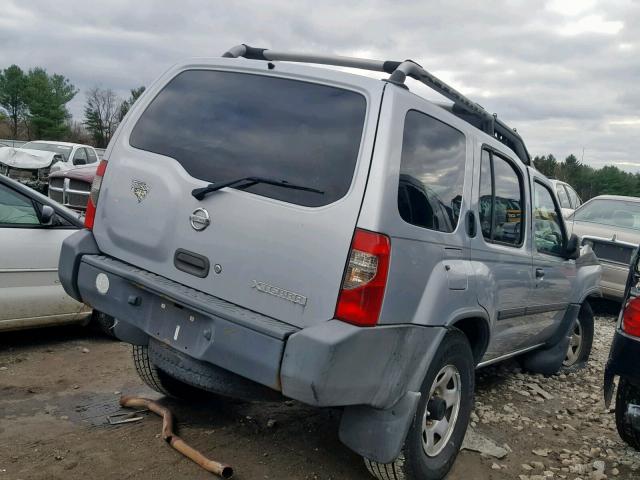 5N1ED28Y22C581997 - 2002 NISSAN XTERRA XE SILVER photo 4