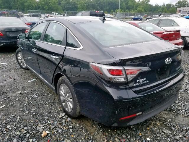 KMHE24L38HA075656 - 2017 HYUNDAI SONATA HYB BLACK photo 3