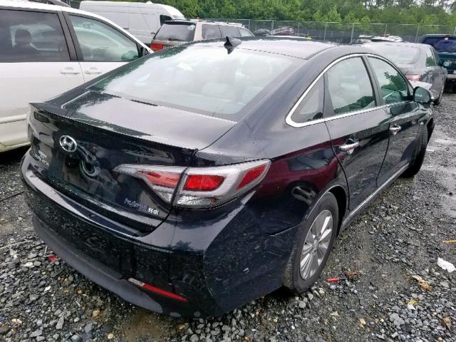 KMHE24L38HA075656 - 2017 HYUNDAI SONATA HYB BLACK photo 4