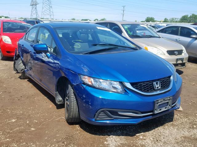 19XFB2F87EE085544 - 2014 HONDA CIVIC EX BLUE photo 1