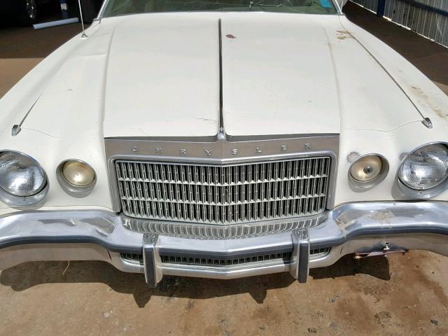 SS22K5R195606 - 1975 CHRYSLER CORDOBA WHITE photo 7