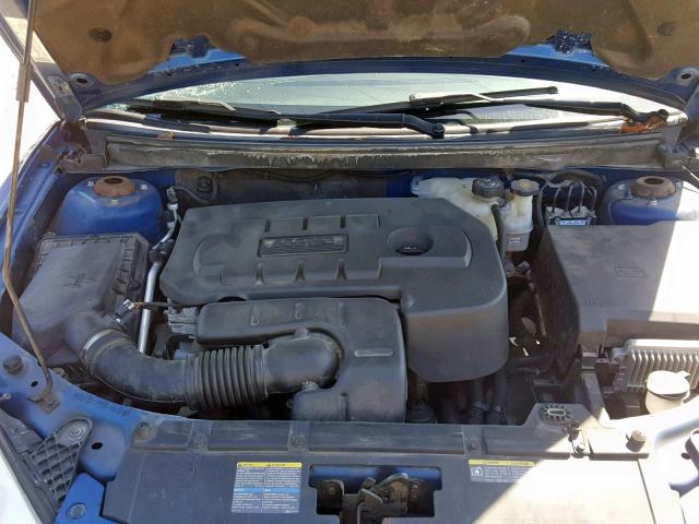 1G2ZF58B074200098 - 2007 PONTIAC G6 VALUE L BLUE photo 7