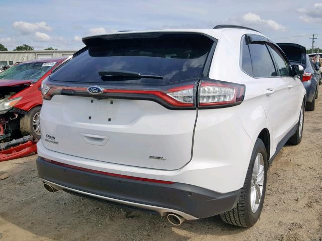 2FMTK3J89FBC22200 - 2015 FORD EDGE SEL WHITE photo 4