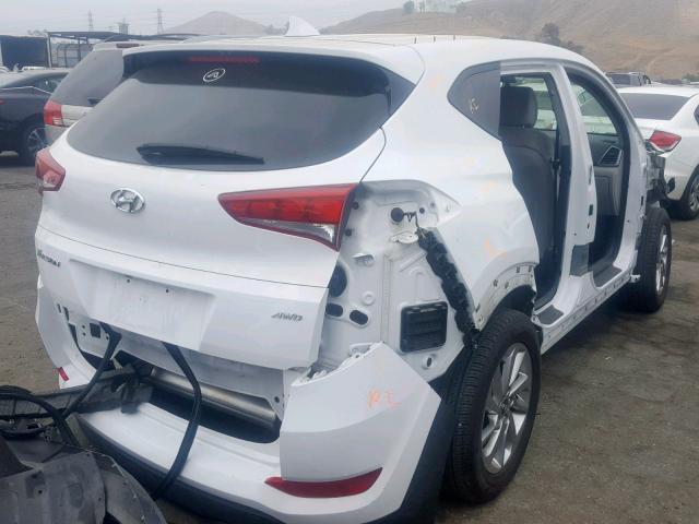 KM8J3CA40JU766976 - 2018 HYUNDAI TUCSON SEL WHITE photo 4