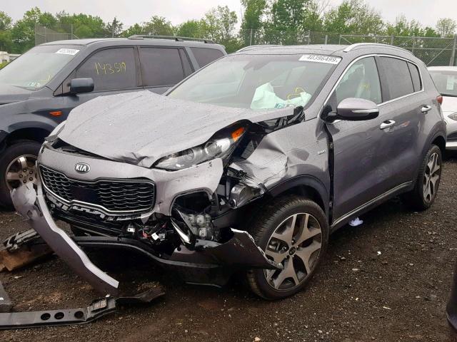 KNDPRCA61H7206004 - 2017 KIA SPORTAGE S GRAY photo 2