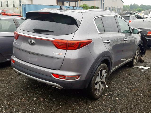 KNDPRCA61H7206004 - 2017 KIA SPORTAGE S GRAY photo 4