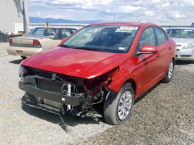 3KPC24A32KE059973 - 2019 HYUNDAI ACCENT SE RED photo 2