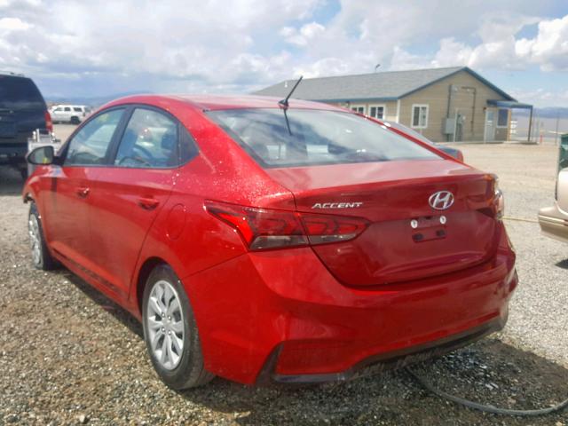 3KPC24A32KE059973 - 2019 HYUNDAI ACCENT SE RED photo 3