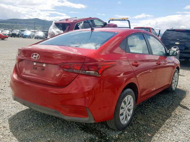 3KPC24A32KE059973 - 2019 HYUNDAI ACCENT SE RED photo 4