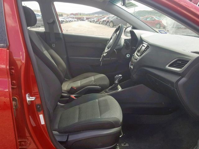 3KPC24A32KE059973 - 2019 HYUNDAI ACCENT SE RED photo 5