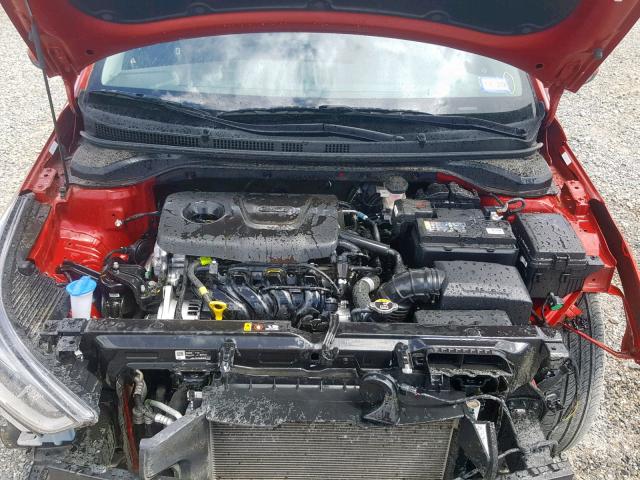 3KPC24A32KE059973 - 2019 HYUNDAI ACCENT SE RED photo 7