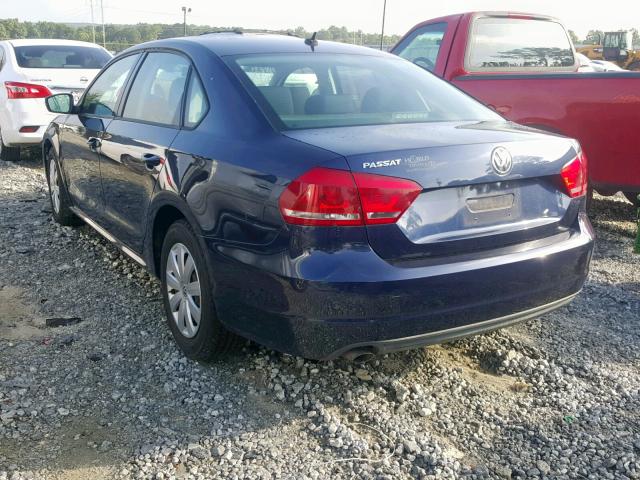 1VWAP7A31DC036220 - 2013 VOLKSWAGEN PASSAT S BLUE photo 3