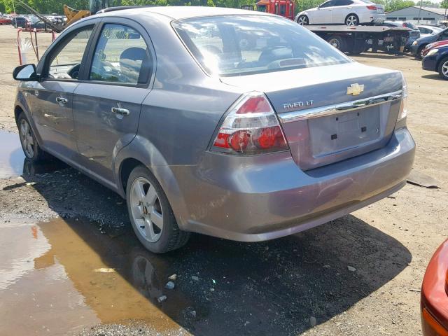 KL1TG56668B135119 - 2008 CHEVROLET AVEO LT GRAY photo 3