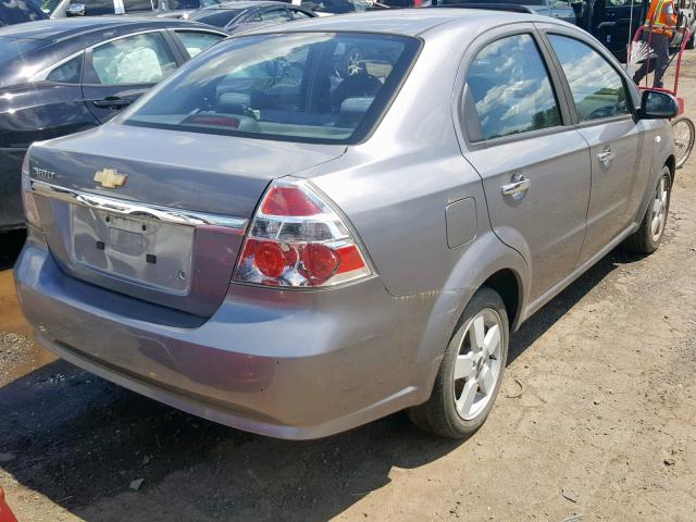 KL1TG56668B135119 - 2008 CHEVROLET AVEO LT GRAY photo 4