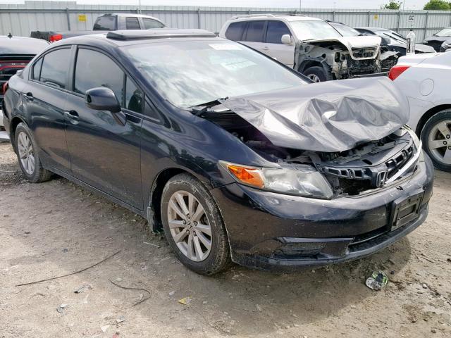 2HGFB2F96CH545661 - 2012 HONDA CIVIC EXL BLACK photo 1