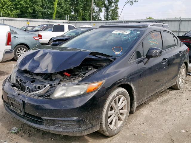 2HGFB2F96CH545661 - 2012 HONDA CIVIC EXL BLACK photo 2