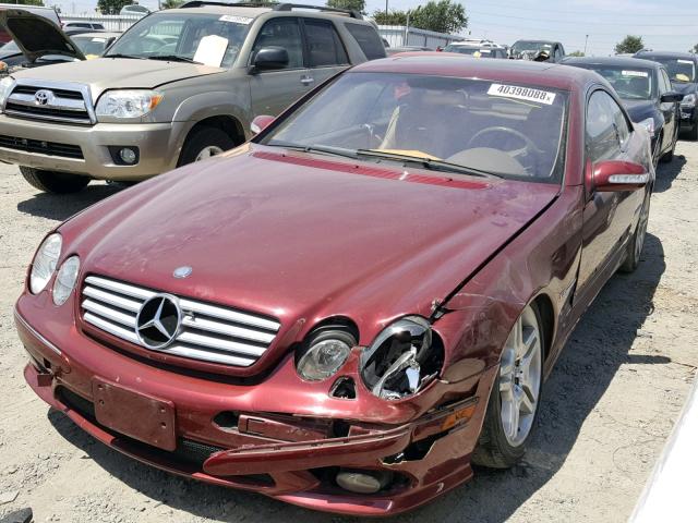 WDBPJ74J03A034220 - 2003 MERCEDES-BENZ CL 55 AMG BURGUNDY photo 2