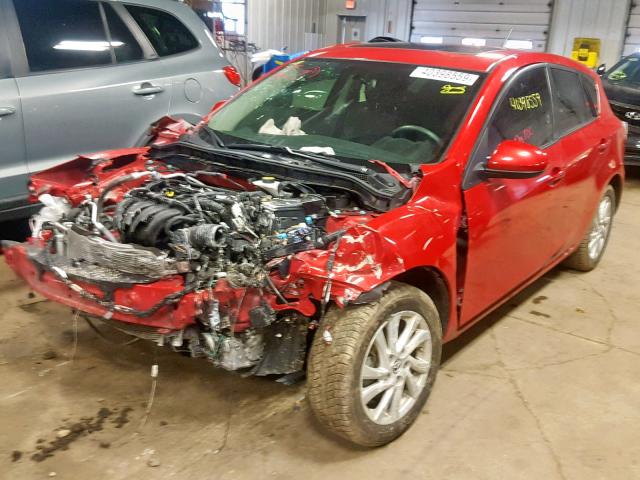 JM1BL1M79D1805962 - 2013 MAZDA 3 I RED photo 2