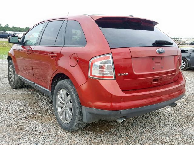 2FMDK38C19BA77351 - 2009 FORD EDGE SEL RED photo 3