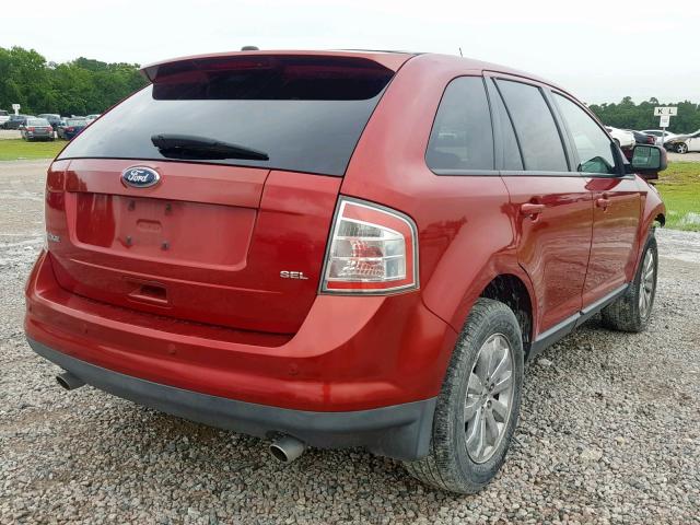 2FMDK38C19BA77351 - 2009 FORD EDGE SEL RED photo 4