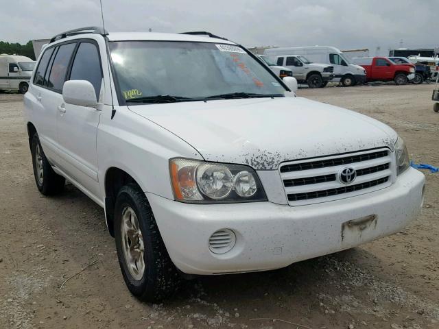 JTEGD21A430056724 - 2003 TOYOTA HIGHLANDER WHITE photo 1