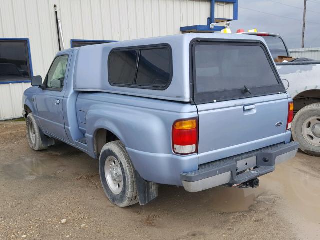 1FTYR10C6WPB03707 - 1998 FORD RANGER BLUE photo 3