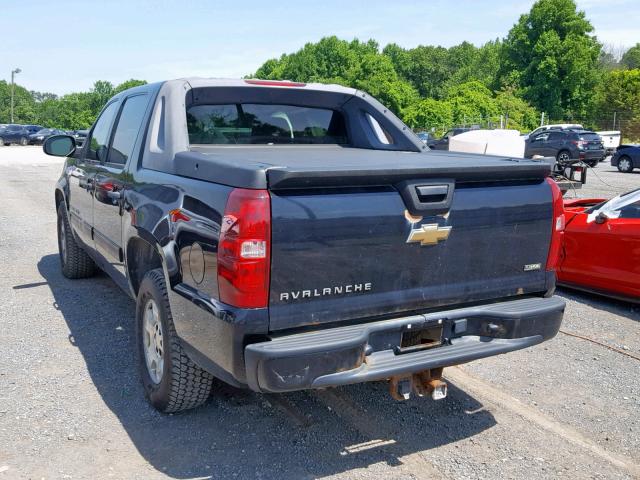 3GNFK12069G245490 - 2009 CHEVROLET AVALANCHE BLACK photo 3