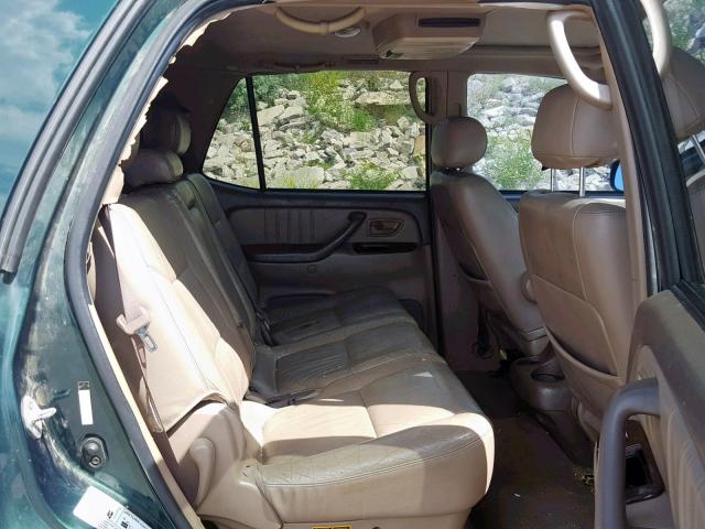 5TDBT48A32S094167 - 2002 TOYOTA SEQUOIA LI GREEN photo 6