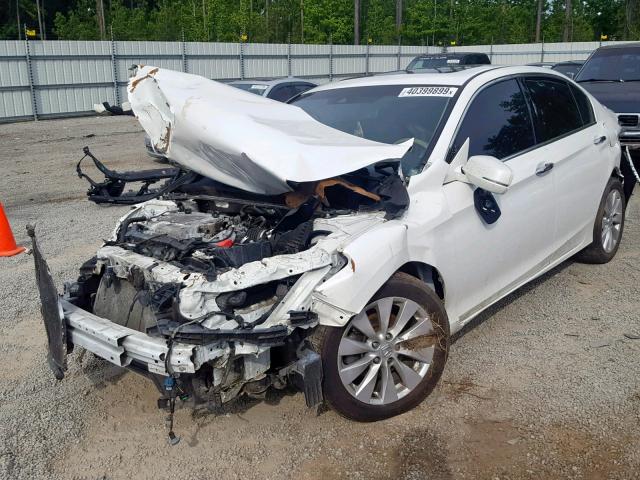 1HGCR3F86DA019199 - 2013 HONDA ACCORD EXL WHITE photo 2