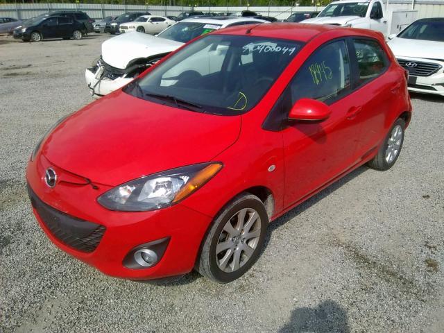 JM1DE1HY4B0104982 - 2011 MAZDA MAZDA2 RED photo 2