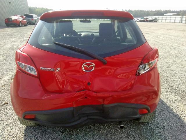 JM1DE1HY4B0104982 - 2011 MAZDA MAZDA2 RED photo 9