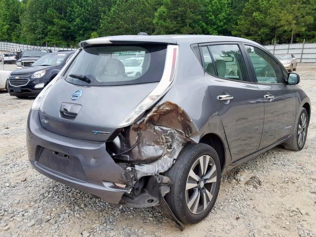 1N4AZ0CP8FC331294 - 2015 NISSAN LEAF S GRAY photo 4